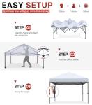 ABCCANOPY Pop Up Canopy - Outdoor Patio Portable Canopy Tent Heavy Duty for Backyard and Deck with 4 Sandbags(White, 10x10)
