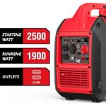 PowerSmart 2500-Watt Portable Inverter Generator with Super Quiet for Camping