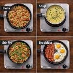 OVENTE Countertop Infrared Single Burner, 1000W Electric Hot Plate with 7” Ceramic Glass Cooktop, 5 Level Temperature Setting & Easy to Clean Base, Compact Stove for Home Dorm Office, Silver BGI101S