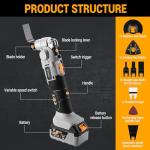 20V Cordless Oscillating Tool with Battery, Brushless Variable Speed Oscillating Multi-Tool with 3° Oscillation Angle, 25 Accessories, Ideal for Cutting, Sanding, Grinding, Scraping & More