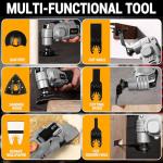 20V Cordless Oscillating Tool with Battery, Brushless Variable Speed Oscillating Multi-Tool with 3° Oscillation Angle, 25 Accessories, Ideal for Cutting, Sanding, Grinding, Scraping & More
