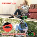 2000mAh Weather Emergency Radio, Portable Solar AM/FM/NOAA Hand Crank Radio, Cell Phone Charger with SOS, 1W LED Flashlight, Headphone Jack, Power for Emergency Preparedness (2000mAh Green)