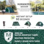 Happy Travel 1/2/3/4 Person Camping Tent, Instant Easy Pop Up Tents for Camping,Automatic Waterproof Family Camping Tent, Easy Set Up Tent,Portable Windproof Dome Tent for Camping Hiking & Traveling