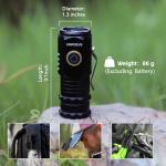 UNROEVS Mini Flashlight 2550 Lumens Rechargeable USB C Charging, Small Flashlights High Lumens 5 Modes, Pocket Flashlight with Clip, Magnetic Flashlight for EDC,Camping, Hiking,Emergency(2 Pack)