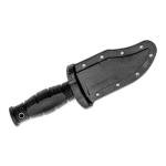 Cold Steel Mini Leatherneck Clip Point Compact Lightweight 3.5" 8CR13MOV Steel Fixed Blade Outdoor Hunting Utility Knife, 3.25" Textured Ergonomic Kray-Ex Handle, Secure-Ex Sheath