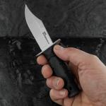 Cold Steel Mini Leatherneck Clip Point Compact Lightweight 3.5" 8CR13MOV Steel Fixed Blade Outdoor Hunting Utility Knife, 3.25" Textured Ergonomic Kray-Ex Handle, Secure-Ex Sheath