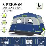 HINSTANT 4/6/8 Person Instant Tent, Waterproof Pop Up Tents for Camping with Rainfly, 60 Seconds Easy Setup, Automatic Cabin Tent for Family Camping with Expandable Carry Bag & Upgraded Ventilation