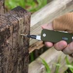 ROXON S503G 9 in 1 Mini Multi Tool EDC Pocket Knife Multitool with G10 Handle,Scissors,Screwdriver,Threader,Awl, Flat Screwdriver,Ruler,Tweezers for Outdoors Fishing Camping,Gifts for Men (Green)