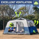 HINSTANT 4/6/8 Person Instant Tent, Waterproof Pop Up Tents for Camping with Rainfly, 60 Seconds Easy Setup, Automatic Cabin Tent for Family Camping with Expandable Carry Bag & Upgraded Ventilation