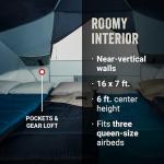 Coleman Skydome XL Large Family Tent with 5 Minute Setup, Weatherproof 8/12 Person Tent with Rainfly & Carry Bag, Fits Multiple Queen Airbeds, Made of PFAS-Free Materials