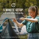 Coleman Skydome XL Large Family Tent with 5 Minute Setup, Weatherproof 8/12 Person Tent with Rainfly & Carry Bag, Fits Multiple Queen Airbeds, Made of PFAS-Free Materials