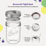 SEWANTA Wide Mouth Mason Jars 16 oz [18 Pack] With Mason Jar Lids and Bands, Mason Jars 16 oz - For Canning, Fermenting, Pickling - Jar Décor - Microwave/Dishwasher Safe.