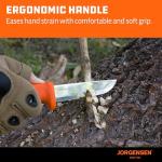 Jorgensen 8.25" Companion Fixed Blade Bushcraft Knife with Sheath, SK5 Carbon Steel Blade with Ergonomic Handle, Outdoor Full Tang Knife for Camping, Hiking