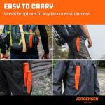 Jorgensen 8.25" Companion Fixed Blade Bushcraft Knife with Sheath, SK5 Carbon Steel Blade with Ergonomic Handle, Outdoor Full Tang Knife for Camping, Hiking