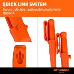 Jorgensen 8.25" Companion Fixed Blade Bushcraft Knife with Sheath, SK5 Carbon Steel Blade with Ergonomic Handle, Outdoor Full Tang Knife for Camping, Hiking