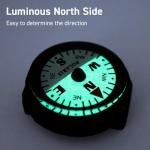 POLARIS Micro Compass Waterproof 60M Watch Wrist Band Paracord Bracelet Compasses Luminous in The Dark Easy-to-Read Design, Camp Orienteering Survival Underwater Diving