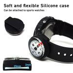 POLARIS Micro Compass Waterproof 60M Watch Wrist Band Paracord Bracelet Compasses Luminous in The Dark Easy-to-Read Design, Camp Orienteering Survival Underwater Diving