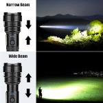 BERCOL Flashlight LED Rechargeable Flashlights High Lumens, 99,000 LM Super Bright Powerful Flashlight, High Powered Flash Lights Waterproof Handheld Flashlights for Home Camping Hiking(2 Pack)