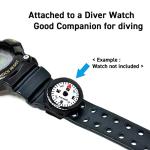 POLARIS Micro Compass Waterproof 60M Watch Wrist Band Paracord Bracelet Compasses Luminous in The Dark Easy-to-Read Design, Camp Orienteering Survival Underwater Diving