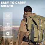 Purple Dragon Fixed Blade Knife with Sheath - Full Tang Survival Knife, Black Camping Knives, Bushcraft Knives for Outdoor Camping, Hiking, Gift for Men