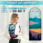 Sleeping Bags for Adults, 3 Seasons Warm & Cold Weather Waterproof Lightweight Backpacking Camping Sleeping Bag for Indoor Outdoor Camping Hiking Traveling, Camping Gear Equipment