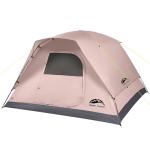 Happy Travel Camping Tent, 4 Person Dome Tents for Camping with Rainfly, Waterproof Clip Easy Setup Portable Family Tent with Mesh Windows, 20% More Headroom Backpacking Tents for Camping & Hiking