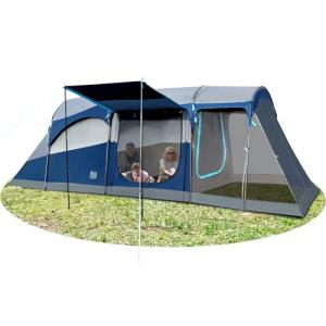 TIMBER RIDGE 8 Person Family Camping Tent with Screen Room, Double Layer Waterproof Weather Resistant Big Tunnel Tent with Rainfly Carry Bag, Large Family Tent for Outdoor Party 20ft x 8ft x 76in