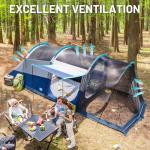 TIMBER RIDGE 8 Person Family Camping Tent with Screen Room, Double Layer Waterproof Weather Resistant Big Tunnel Tent with Rainfly Carry Bag, Large Family Tent for Outdoor Party 20ft x 8ft x 76in