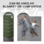TANSTRIDER Sleeping Bags for Adults Cold Weather & Warm 40℉,4lb Lightweight Sleeping Bag for Tall Kids Girls Boys with Compression Sack,Camping Essentials Gear, Hiking,Travel, Outdoor & Indoor