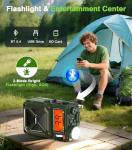 Greadio Portable Shortwave Radios with NOAA Weather Radio, 14800mWh Digital Radio AM FM with Bluetooth 5.4, Crank/Solar/USB Charging, Support USB/TF, Charger Pack/SOS/Flashlight for Outdoor, Emergency