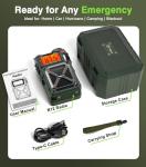 Greadio Portable Shortwave Radios with NOAA Weather Radio, 14800mWh Digital Radio AM FM with Bluetooth 5.4, Crank/Solar/USB Charging, Support USB/TF, Charger Pack/SOS/Flashlight for Outdoor, Emergency