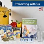 Superb Sealing Solutions Canning Lids - Mason Jar Wide Mouth Lid Toppers Fit Ball and Kerr Jars, 3.25 inch Food Grade with Thick Seals, USA Made, 60 Count, Gold