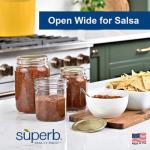 Superb Sealing Solutions Canning Lids - Mason Jar Wide Mouth Lid Toppers Fit Ball and Kerr Jars, 3.25 inch Food Grade with Thick Seals, USA Made, 60 Count, Gold