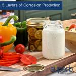 Superb Sealing Solutions Canning Lids - Mason Jar Wide Mouth Lid Toppers Fit Ball and Kerr Jars, 3.25 inch Food Grade with Thick Seals, USA Made, 60 Count, Gold