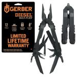Gerber Gear Diesel Multitool Needle Nose Pliers Set, 12-in-1 EDC Multi-Tool Knife, Survival Gear and Equipment, Black