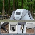 AOPEC Pop Up Camping Tent, 2/4/6 Person Instant Tent Waterproof PU4500mm, Spacious Ventilated Camping Tent with Front Porch, Quick Setup Lightweight Portable for Outdoor Camping Hiking Beach