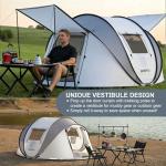 AOPEC Pop Up Camping Tent, 2/4/6 Person Instant Tent Waterproof PU4500mm, Spacious Ventilated Camping Tent with Front Porch, Quick Setup Lightweight Portable for Outdoor Camping Hiking Beach