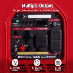 maXpeedingrods 4000 Watt Inverter Generator Portable, Bluetooth® App Remote Data Monitor, RV Ready, Gas Powered Generator with CO Alarm for Outdoor Camping, Home Backup