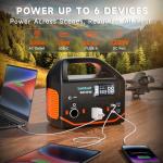 Portable Power Station, 266wh Power Generator 300W Lithium Battery, Power Station for Camping, Home Use, Outdoor, Emergency Backup With 110V Pure Sine Wave AC Outlet