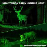 ULTRAFIRE Rechargeable Mini Green Light Flashlight, Zoomable Single Mode Tactical LED Green Flashlighs, Compact Green-Light for Night Hunting, Fishing, Astronomy SK68-XG (2 Pack)