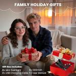 ULTRAFIRE Rechargeable Mini Green Light Flashlight, Zoomable Single Mode Tactical LED Green Flashlighs, Compact Green-Light for Night Hunting, Fishing, Astronomy SK68-XG (2 Pack)