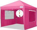 Quictent Easy Pop up Canopy Tent 10'x10' with 4 Detachable Window Sidewalls, One Person Setup, Waterproof Outdoor Portable Vendor Event Tent Shelter Enclosed, Wheeled Bag Included