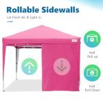 Quictent Easy Pop up Canopy Tent 10'x10' with 4 Detachable Window Sidewalls, One Person Setup, Waterproof Outdoor Portable Vendor Event Tent Shelter Enclosed, Wheeled Bag Included