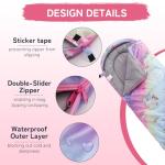 tuphen Kids Sleeping Bag - 3-4 Seasons Portable Sleeping Bag with Compression Sack for Boys, Girls and Toddlers, 2.2 lbs Lightweight Camping Gear Perfect for Camping Hiking Indoor (Purple, 63x26in)