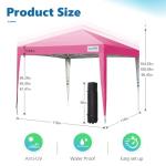 Quictent Easy Pop up Canopy Tent 10'x10' with 4 Detachable Window Sidewalls, One Person Setup, Waterproof Outdoor Portable Vendor Event Tent Shelter Enclosed, Wheeled Bag Included