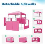 Quictent Easy Pop up Canopy Tent 10'x10' with 4 Detachable Window Sidewalls, One Person Setup, Waterproof Outdoor Portable Vendor Event Tent Shelter Enclosed, Wheeled Bag Included