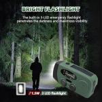 WVL 7400mWh Emergency Weather Radio, Portable Solar Hand Crank Radio AM/FM/NOAA, with 3 Mode Flashlight & Reading Lamp, Cell Phone Charger and SOS Siren(Navy Green)