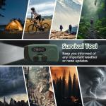 WVL 7400mWh Emergency Weather Radio, Portable Solar Hand Crank Radio AM/FM/NOAA, with 3 Mode Flashlight & Reading Lamp, Cell Phone Charger and SOS Siren(Navy Green)