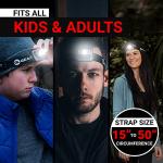 GearLight USB Rechargeable Headlamp Flashlight for Running, Camping, and Outdoor LED Headlight Camping Headlamps - Head Lamp Light for Adults, Kids, Emergency Gear - Black - 2 Pack