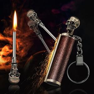 x-lighter Matchstick, Permanent Match Strike Set 10000 Times, Emergency fire Starters Waterproof Forever Lighter Dead Skull